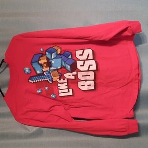 Mojang Minecraft long sleeve - red